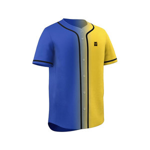 เสื้อเบสบอลโพลีเอสเตอร์ 100% ดีไซน์ล่าสุด คุณภาพสูง ระบายอากาศได้ดี แห้งเร็ว สีและโลโก้ปรับแต่งได้ ไซส์ใหญ่ รับผลิตแบบ OEM สำหรับกีฬา - Product Image 5
