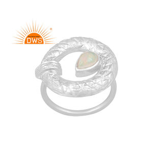 Meilleures ventes Bague empilable en argent sterling fin avec opale éthiopienne naturelle Fabricant de bijoux personnalisés - Product Image 1