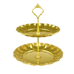 Nouveau Design fait à la main en acier inoxydable gâteau support vaisselle table décoratif brillant fini Cupcake support Dessert support - Product Image 2