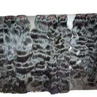Rambut Remy murni Virgin Indian bundel rambut gelombang alami rambut candi tanpa proses lembut berombak alami bersinar bebas kusut