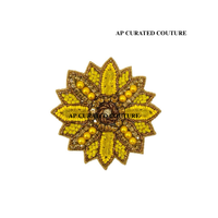 Broche ajustable faite à la main pour femme, ornée de perles et de strass bleus, thème océan