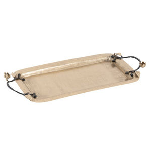 Plateaux en laiton à succès avec poignée, forme personnalisée, plaqués or, pour servir les aliments sur table, utilisés dans les hôtels et les mariages - Product Image 6