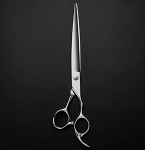 Ciseaux plats de coiffeur professionnels 7 pouces 9CR avec poignée en céramique lame en acier inoxydable personnalisable pointe pointue - Product Image 2