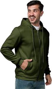 Sudaderas con capucha informales de invierno para hombre Color sólido 100% algodón Ajuste regular con diseño de bolsillo Secado rápido y transpirable - Product Image 3