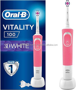 Cepillo de Dientes Eléctrico Oral-B Vitality 100 Cross Action con Pantalla LED Inteligente, Recargable, para Adultos y Familias, Color Fresa - Product Image 1