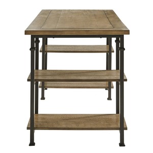 <b>Vintage</b> Industrial 1pc <b>Writing</b> <b>Desk</b> with 4 Open Shelves - Product Image 3