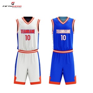 Uniforme de baloncesto personalizable para hombre, transpirable, azul con sublimación de secado rápido, estampado de talla grande para la temporada de verano - Product Image 4