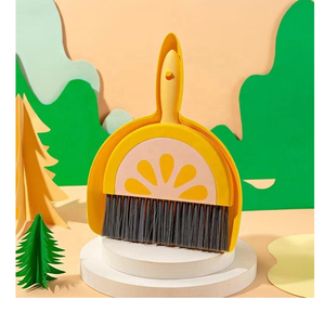 Mini 2 in 1 Dustpan <b>Brush</b> Set with Plastic Broom for Table Keyboard Sofa-Portable Home Cleaning Tool - Product Image 2