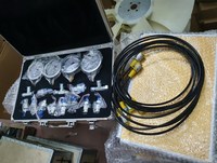Kit de test hydraulique à 4 manomètres Outil de diagnostic pour pelle Kit de mesure de pression hydraulique