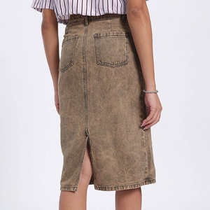 กระโปรงยีนส์ผู้หญิงแบบสั่งทำพิเศษ สำหรับผู้ใหญ่ ดีไซน์ล่าสุด ผลิตจากวัสดุแห้งเร็ว ราคาสมเหตุสมผล - Product Image 4