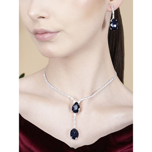 Radiant Allure 24K Gold Plated Fine Jewelry Set Bold <b>Statement</b> <b>Necklace</b> with Zircon for Party Occasions - Product Image 6