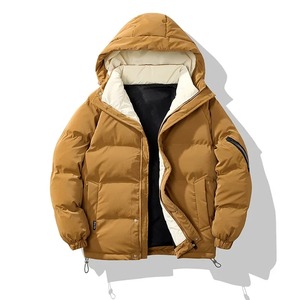 Unisex Winter Thickened Warm Puffer <b>Jacket</b> Casual Trendy Solid Color <b>Long</b> Outerwear for <b>Men</b> Women Couples Formal Stand Cotton - Product Image 2