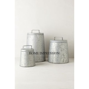 Juego grabado de diseñador Vintage chapado en oro de alta calidad de 4 utensilios de cocina de forma cilíndrica caja de lata de Metal para almacenamiento de alimentos y otros artículos - Product Image 5