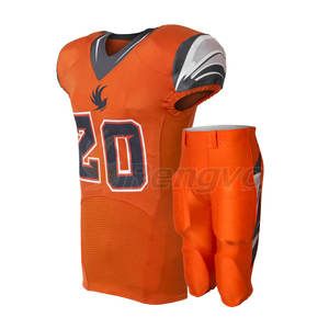 Uniformes de football américain sur mesure, grande taille, séchage rapide, respirants, anti-bactériens, ensembles avec numéros et lettres imprimés - Product Image 2