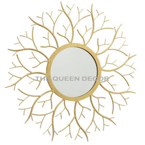 New Modern Designer Home Decorative Wall <b>Mirror</b> Premium Quality Metal <b>Gold</b> Decorative Wall <b>Mirror</b> Home Bathroom Accessories - Product Image 5