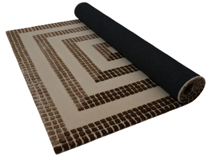 Dual Tone Tan <b>Brown</b> Charcoal 100% <b>Wool</b> Thin Medium Pile Hand Tufted Modern Geometrical Design Eco-Friendly Rectangle Rug for - Product Image 6