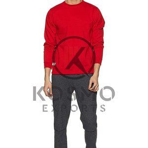 เสื้อสเวตเตอร์คอกลมผ้าฝ้ายสำหรับผู้ชายและผู้หญิงเสื้อสเวตเตอร์โอเวอร์ไซส์ผ้าคอตตอนใส่สบายสำหรับผู้ชาย - Product Image 1