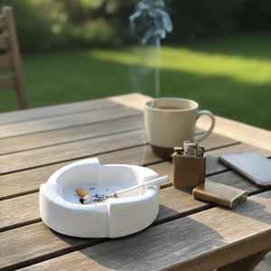 Cenicero de Cemento Hecho a Mano Personalizado Clásico TCE, Accesorio para Fumar de Cemento Sólido, Duradero y Reutilizable para Mesa, Hogar, Hotel, Cafetería, Bar - Product Image 1