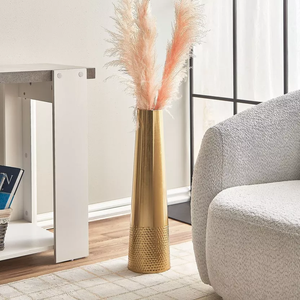 Jarrones personalizados, jarrón de suelo grande, maceta de Metal hecha a mano con acabado dorado para Interior, hogar, eventos, Hotel y decoraciones de boda - Product Image 6