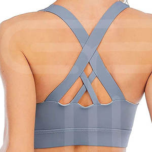 Ropa de entrenamiento de gimnasio ecológica de nuevo lanzamiento, diseño único, Sujetador deportivo transpirable, embalaje personalizado, logotipo frontal para Yoga Fitness - Product Image 2