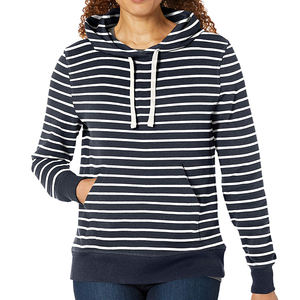 2024 Sudadera con capucha de alta calidad para mujer MOQ bajo Color liso Jersey de manga larga con logotipo frontal Ropa de calle Abrigo de invierno para mujer - Product Image 4
