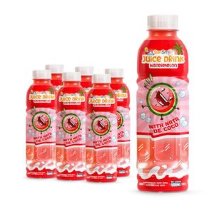 Bebida de Jugo de Sandía SunSmile 500ML con Nata de Coco, Bebida de Frutas Embotellada, Fábrica en Vietnam - Product Image 1