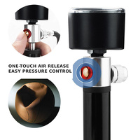 Mini gonfleur portable en plastique pour vélos, ballons de basket, ballons de football avec affichage analogique, manomètre de pression des pneus et valve de dégonflage