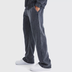 Pantalon de survêtement vintage personnalisé à taille haute pour hommes, lavé à l'acide, en coton, de haute qualité, nouveau design - Product Image 6