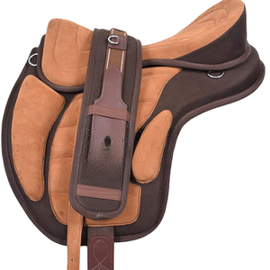 Selle anglaise en cuir confortable pour cheval Tailles de siège 12 ''à 18'' pour l'entraînement et la compétition équestre - Product Image 5