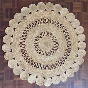 ผู้จัดจำหน่ายพรมปูพื้นทอมือจากอินเดีย ทำจากวัสดุปอกระเจาและฝ้ายแท้ 100% ขายดีที่สุด - Product Image 1