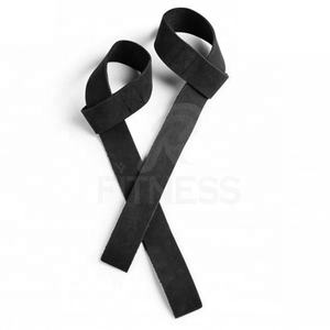 สายรัดข้อมือหนังสีดำสำหรับออกกำลังกาย ฟิตเนส เพาะกาย ยกน้ำหนัก เพาเวอร์ลิฟติ้ง สวมใส่สบาย - Product Image 4