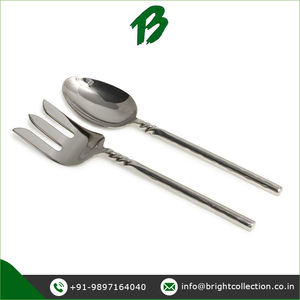 ชุดเสิร์ฟสลัดสแตนเลสแบบเกลียวด้ามจับบิดมีดีไซน์ราชวงศ์ - Product Image 2