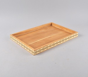 Bandeja de incrustaciones de hueso de forma Rectangular para manualidades, bandeja decorativa para el hogar para mesa de centro, patrón único, prueba de artesanía de hueso - Product Image 1