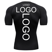 Camisetas de compresión para hombre, entrenamiento de gimnasio, entrenamiento, fitness, correr, atlético, secado rápido, transpirable, capa base de manga larga