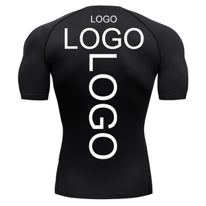 Compression t-shirts hommes gym entraînement fitness course athlétique séchage rapide respirant couche de base à manches longues - Product Image 2