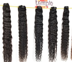 Fabrics Temple botte de cheveux naturels indien 100% couleur naturelle faisceau traitement aucun cuticule aligné extensions de cheveux humains - Product Image 2