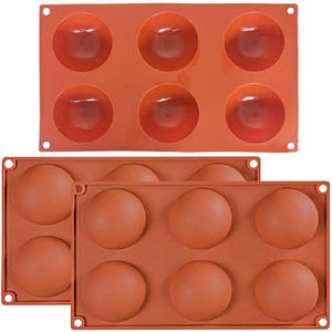 Moule à <span class=keywords><strong>chocolat</strong></span> rond d'usine ODM/OEM moule à outils de cuisson en silicone pour gâteau à 6 cavités - Product Image 5