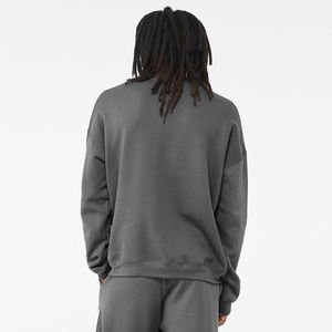 Custom <b>Men</b> <b>Crewneck</b> Sun Faded Pullover Heavyweight Cotton <b>Sweatshirt</b> Washed Vintage Oversize Boxy Cropped Distressed <b>Sweatshirt</b> - Product Image 3