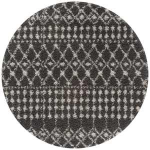 Alfombra Peluda de Estilo Marroquí en Gris Oscuro, Serie 1040 - Product Image 3