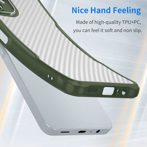 Étui de protection en fibre de carbone à motif animal pour Samsung Galaxy A06, coque de téléphone portable magnétique en verre transparent avec peinture, <span class=keywords><strong>vert</strong></span> - Product Image 4