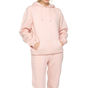 Custom Design High Quality Winter Oversize Heavyweight Breathable Polyester/Cotton Hoodie <b>Pants</b> Tracksuit for Women Wholesale - Product Image 4