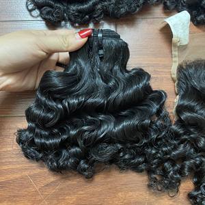 Máquina de rizado de vapor negro, cabello humano vietnamita, paquete de trama, color negro - Product Image 6