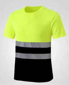 Nouveau t-shirt réfléchissant été haute visibilité sécurité travail course chemise été respirant travail t-shirt - Product Image 4