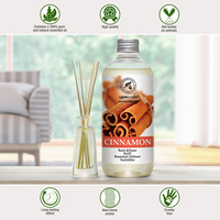 Recharge d'huile pour diffuseur à bâtonnets Aromatika Cannelle Naturelle 500ml – Parfum d'ambiance longue durée et écologique