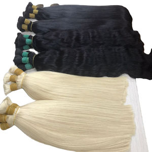 Extensiones de cabello humano virgen a granel, cabello vietnamita de un donante, cabello humano crudo de alta calidad, tipos de cabello indio y brasileño - Product Image 1