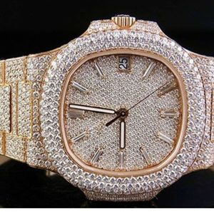 Relojes Iced Out VVS Moissanite | Diseño de esqueleto de lujo | Probador de diamantes al por mayor aprobado - Product Image 3