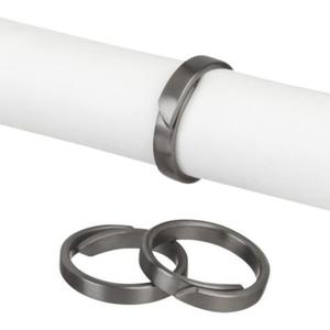 Ronds de serviette sophistiqués en acier inoxydable avec matériaux écologiques et surface polie pour des repas durables - Product Image 1