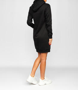 Pull à capuche avec cordon de serrage à capuche d'hiver de longueur régulière avec logo personnalisé à l'avant 100% tissu de coton à bas prix - Product Image 3