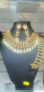 Collar DE BODA indio Multicolor plata chapado en oro cadena de eslabones diamante cuarzo perla listo envío DDP EE. UU. Reino Unido regalo perfecto para - Product Image 4