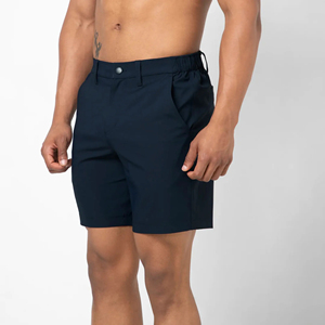 Short 100% coton de haute qualité pour homme logo imprimé personnalisé couleur unie anti-rides avec poches latérales confortable short pour homme - Product Image 5